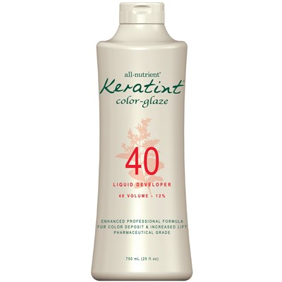 All-Nutrient Keratint Color-Glaze Developer 40 Volume 25 Fl. Oz.