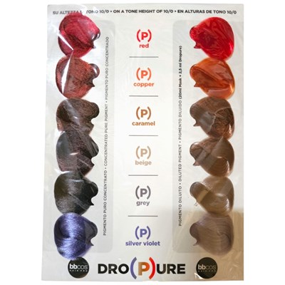 bbcos Hair Pro DROPURE COLOR CHART