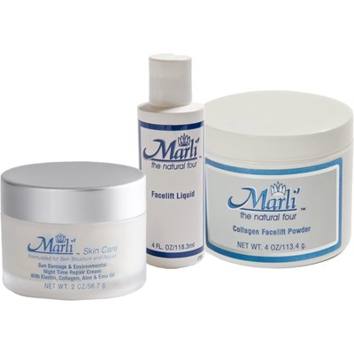 Danyel Cosmetics Marli' Collagen Facelift Kit with Sun Damage Repair Cream 5 pc.