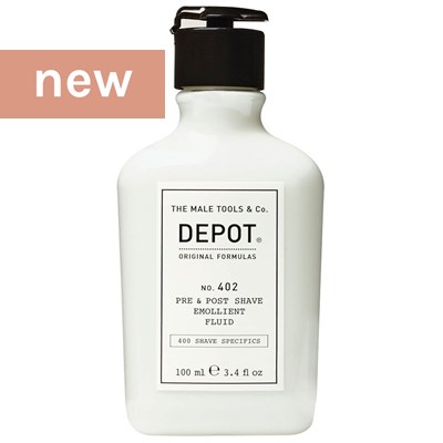 DEPOT® NO. 402 PRE & POST SHAVE EMOLLIENT FLUID 3.4 Fl. Oz.