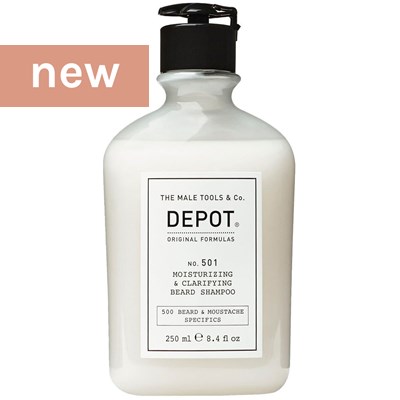 DEPOT® NO. 501 MOISTURIZING & CLARIFYING BEARD SHAMPOO 8.4 Fl. Oz.