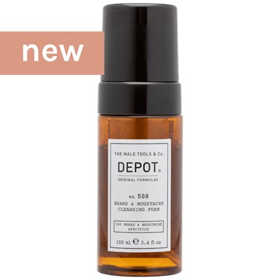 DEPOT® NO. 508 BEARD & MOUSTACHE CLEANSING FOAM 3.4 Fl. Oz.