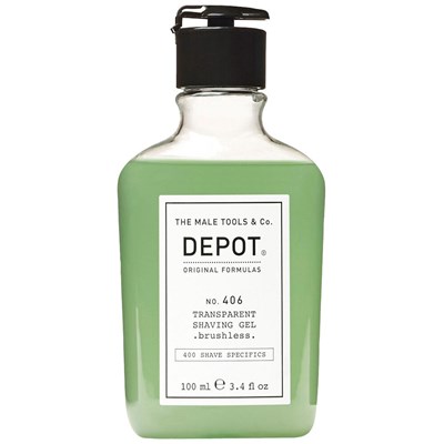 DEPOT® NO. 406 TRANSPARENT SHAVING GEL 3.4 Fl. Oz.