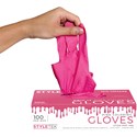 STYLETEK Pink Coloring Gloves 100 ct. Medium