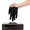 STYLETEK Black Styling Gloves 100 ct. Medium