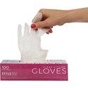 STYLETEK Clear Styling Gloves 100 ct. Medium