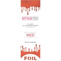 STYLETEK XL Balayage Flat Sheet Embossed Heavy- Big Apple Red 200 ct. 5 inch x 16 inch