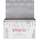 STYLETEK Pop Up Foil Embossed Heavy- Moonlight Silver Desert Sand 500 ct. 5 inch x 11 inch