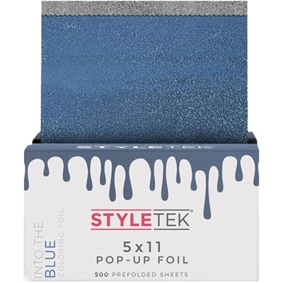 STYLETEK Pop Up Foil Embossed Heavy- Into the Blue 500 ct. 5 inch x 11 inch