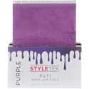STYLETEK Pop Up Foil Embossed Heavy- Plumped Up Purple 500 ct. 5 inch x 11 inch